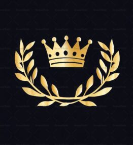 Krone und Lorbeerkranz